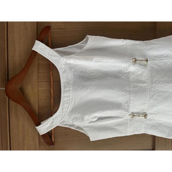 Vineyard Vines For Kentucky Derby White Textured Mini Dress Women’s size 6 - Picture 5 of 12